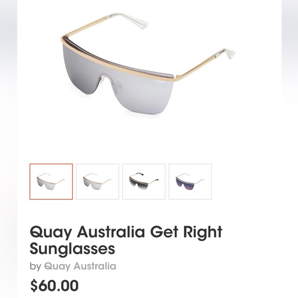 Quay Australia Black and Gold Sunglasses - Picture 2 of 4